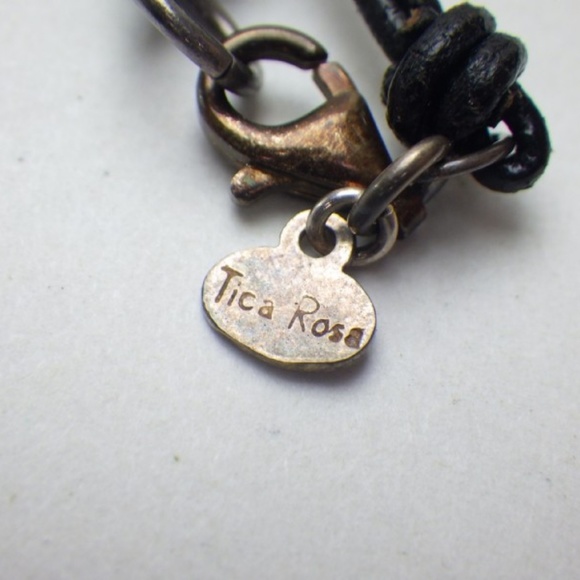 Tica Rosa Signed Necklace with 925 SIlver & Pearls - Picture 4 of 7